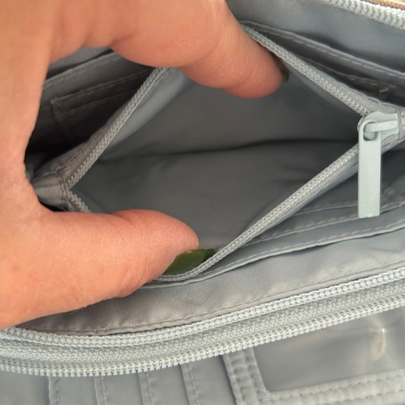 Vera Bradley Crossbody Wallet | Floral RFID Zip Wallet Bag Pink and Blue - Picture 12 of 16